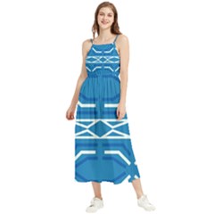 Abstract Pattern Geometric Backgrounds   Boho Sleeveless Summer Dress by Eskimos