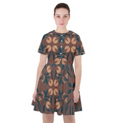 Floral Folk Damask Pattern  Sailor Dress by Eskimos