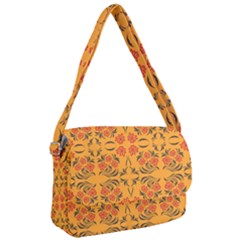 Floral Folk Damask Pattern  Courier Bag by Eskimos