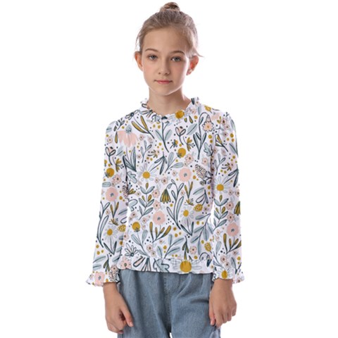 Floral Kids  Frill Detail Tee by Sparkle