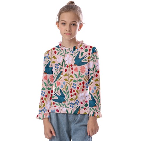 Floral Kids  Frill Detail Tee by Sparkle