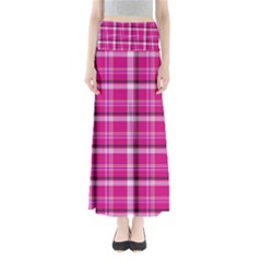 Pink Tartan-9 Full Length Maxi Skirt by tartantotartanspink