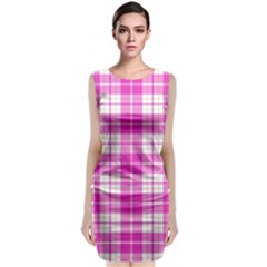 Pink Tartan Classic Sleeveless Midi Dress by tartantotartanspink