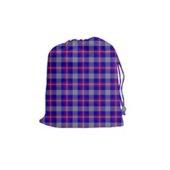 Tartan 2 Drawstring Pouch (medium) by tartantotartanspink2