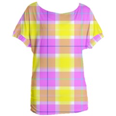 Pink Tartan-8 Women s Oversized Tee by tartantotartanspink2