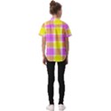 Pink Tartan-8 Kids  Short Sleeve Shirt View2