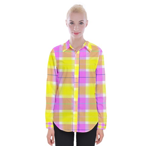 Pink Tartan-8 Womens Long Sleeve Shirt by tartantotartanspink2