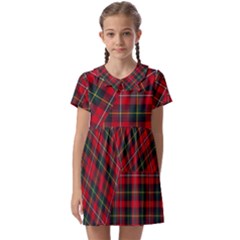 Boyd Modern Tartan Kids  Asymmetric Collar Dress by tartantotartansred