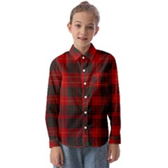 Cameron Clan Modern Tartan Kids  Long Sleeve Shirt by tartantotartansred