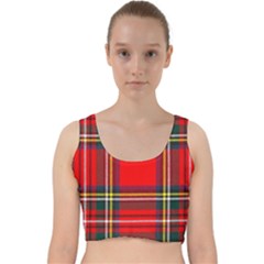 Stewart Royal Modern Heavy Weight Tartan Velvet Racer Back Crop Top by tartantotartansreddesign