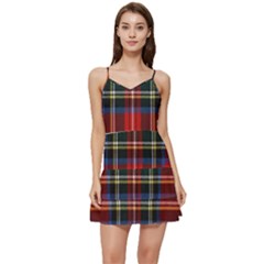 Stewart Royal Modern Tartan Short Frill Dress by tartantotartansreddesign