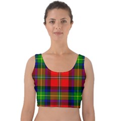 Boyd Tartan Velvet Crop Top by tartantotartansreddesign