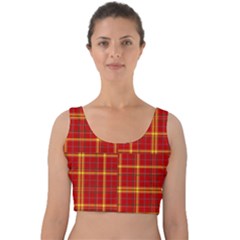 Tartan And Plaid 10 Velvet Crop Top by tartantotartansreddesign