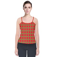 Tartan And Plaid 3 Velvet Spaghetti Strap Top by tartantotartansreddesign