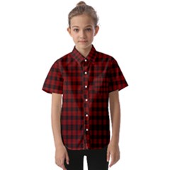 Tartan Red Kids  Short Sleeve Shirt by tartantotartansallreddesigns