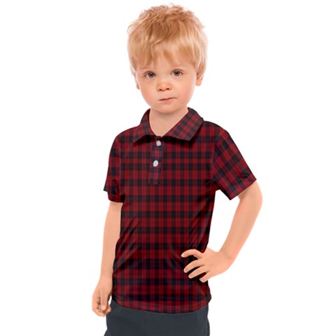 Tartan Red Kids  Polo Tee by tartantotartansallreddesigns