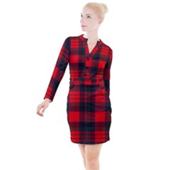 Macduff Modern Tartan 2 Button Long Sleeve Dress by tartantotartansallreddesigns