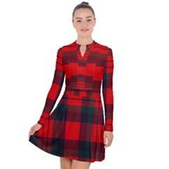 Macduff Modern Tartan 2 Long Sleeve Panel Dress by tartantotartansallreddesigns