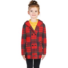 Macduff Modern Tartan 2 Kids  Double Breasted Button Coat by tartantotartansallreddesigns