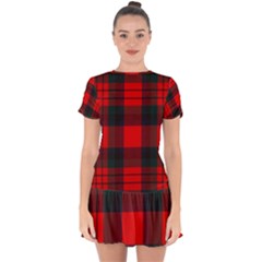 Macduff Modern Tartan 2 Drop Hem Mini Chiffon Dress by tartantotartansallreddesigns