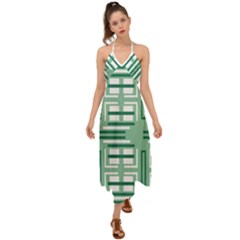 Abstract Pattern Geometric Backgrounds   Halter Tie Back Dress  by Eskimos