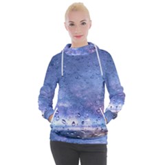 Gouttes D eau Galaxy Women s Hooded Pullover by kcreatif