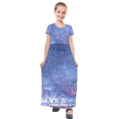 Gouttes D eau Galaxy Kids  Short Sleeve Maxi Dress by kcreatif