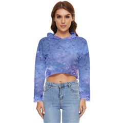 Gouttes D eau Galaxy Women s Lightweight Cropped Hoodie by kcreatif