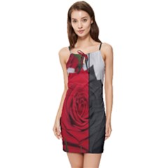 Roses Rouge Fleurs Summer Tie Front Dress by kcreatif