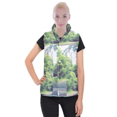 Photo Vue Sur Forêt  Women s Button Up Vest by kcreatif