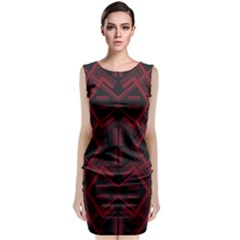 Abstract Pattern Geometric Backgrounds   Sleeveless Velvet Midi Dress by Eskimos