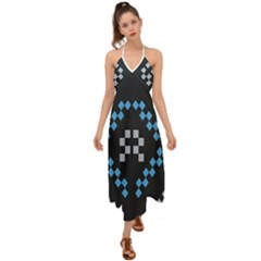 Abstract Pattern Geometric Backgrounds   Halter Tie Back Dress  by Eskimos