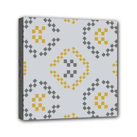 Abstract Pattern Geometric Backgrounds   Mini Canvas 6  X 6  (stretched) by Eskimos