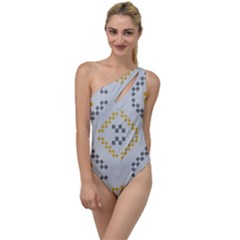 Abstract Pattern Geometric Backgrounds   To One Side Swimsuit by Eskimos