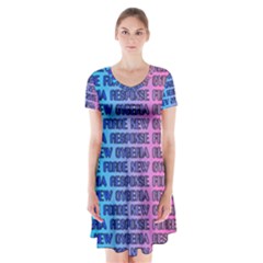 New Cyberia Response Force Short Sleeve V-neck Flare Dress by WetdryvacsLair