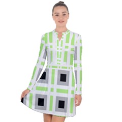 Agender Flag Plaid Long Sleeve Panel Dress by WetdryvacsLair