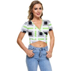 Agender Flag Plaid Short Sleeve Foldover Tee by WetdryvacsLair