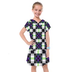 Agender Flag Plaid With Difference Kids  Drop Waist Dress by WetdryvacsLair