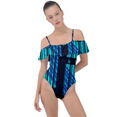 Folding For Science Frill Detail One Piece Swimsuit by WetdryvacsLair