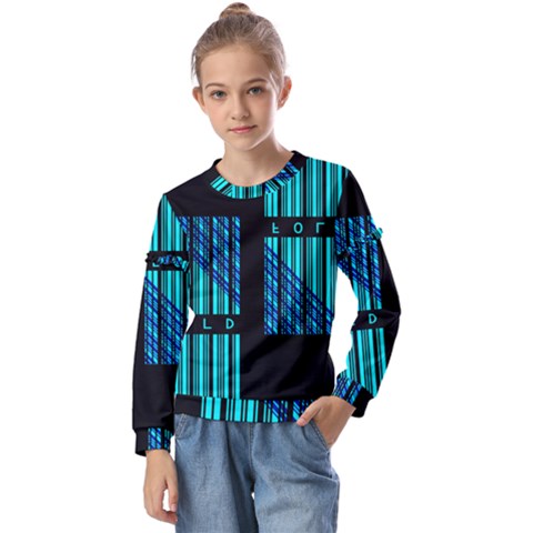 Folding For Science Kids  Long Sleeve Tee With Frill  by WetdryvacsLair