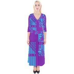 Fold At Home Folding Quarter Sleeve Wrap Maxi Dress by WetdryvacsLair