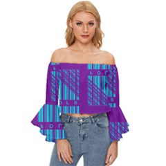 Fold At Home Folding Off Shoulder Flutter Bell Sleeve Top by WetdryvacsLair