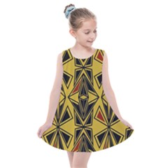 Abstract Pattern Geometric Backgrounds   Kids  Summer Dress by Eskimos