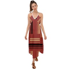 Abstract Pattern Geometric Backgrounds   Halter Tie Back Dress  by Eskimos