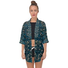 Waterlilies In The Calm Lake Of Beauty And Herbs Open Front Chiffon Kimono by pepitasart