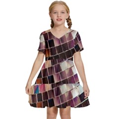 Funky Disco Ball Kids  Short Sleeve Tiered Mini Dress by essentialimage365