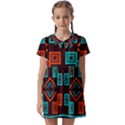 Abstract pattern geometric backgrounds   Kids  Asymmetric Collar Dress View1