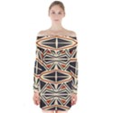 Abstract geometric design    Long Sleeve Off Shoulder Dress View1