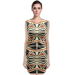 Abstract Geometric Design    Sleeveless Velvet Midi Dress by Eskimos