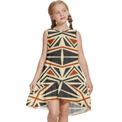 Abstract Geometric Design    Kids  Frill Swing Dress by Eskimos